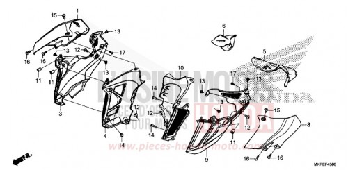 CARENA CENTRALE CB500FAN di 2022